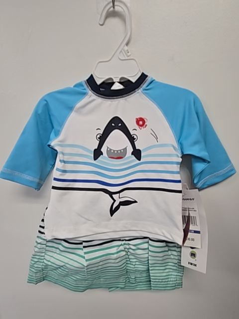 Blue/White Shark Wippette Swim Suit, 12M B