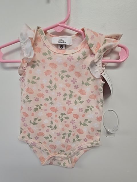 Pink Flowers Wonderluxe Onesie, 3M G