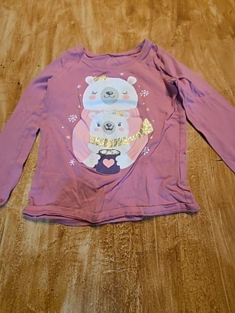 Pink Polar Bear Childrens Place Longsleeve Shirt, 5T G
