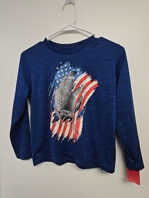 Blue Flag/Football Tek Gear Longsleeve Shirt, 6 B