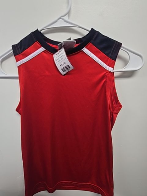 Red/Navy/White Cheetah Tank Top, 5T B