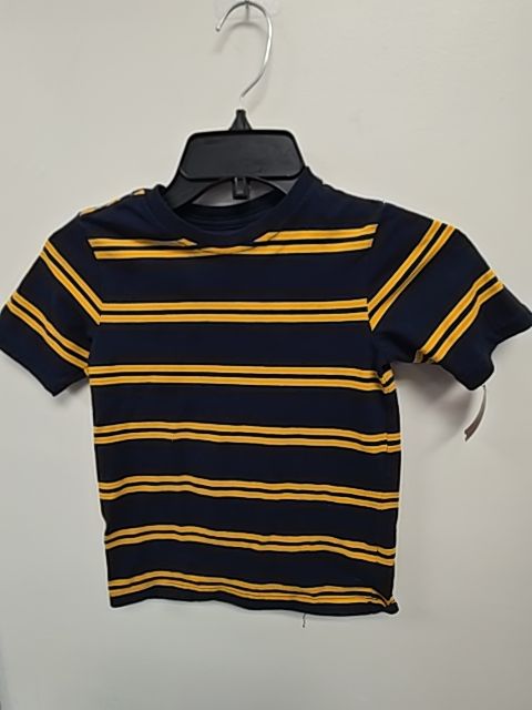 Navy/Yellow Striped Wonder Nation Shirt, 6 B