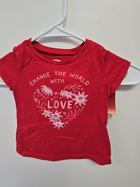 Red Change The World With Love OshKosh Shirt, 2T G