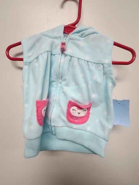 Blue/Pink Owl Carters Vest, 6M G