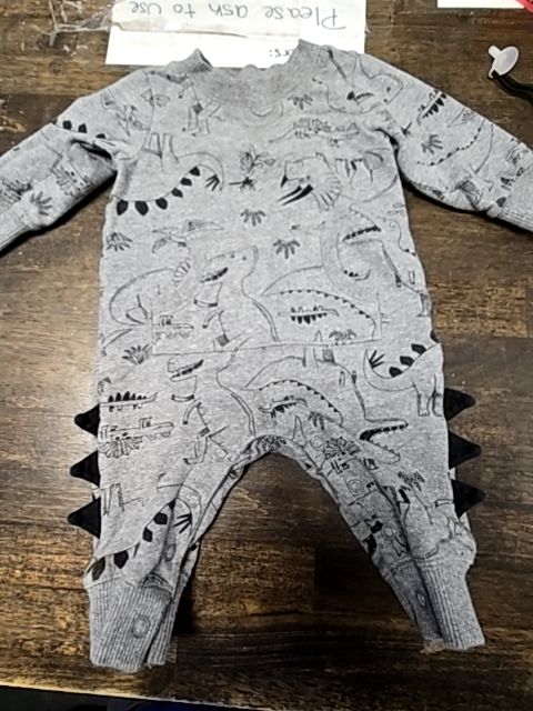 Grey Animal Carters Pant One Piece, 3M B