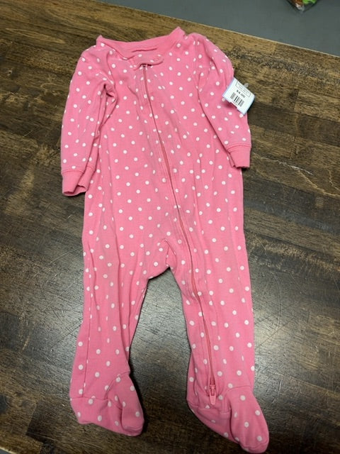 Pink/White Polka Dot Carters Sleeper, 9M G