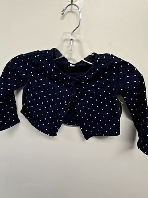 Navy/White Polka Dot Carters Cardigan, 18M G