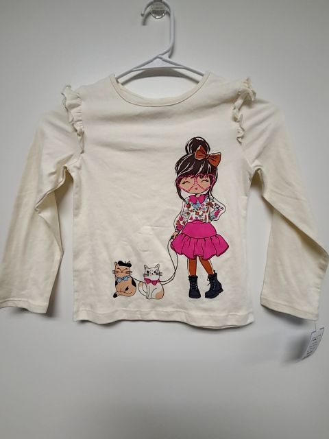 beige 365 kids LS Shirt, 5T G