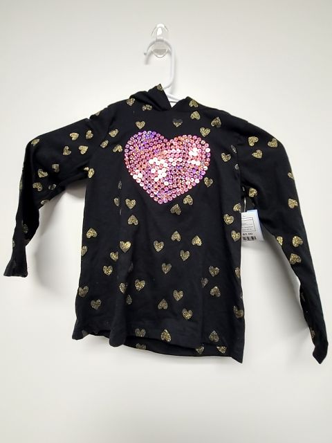 Black/Pink Heart Garanimals Hooded Longsleeve Shirt, 4T G