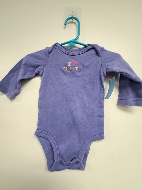 Purple I Love Mommy Carters Longsleeve Onesie, 6M G