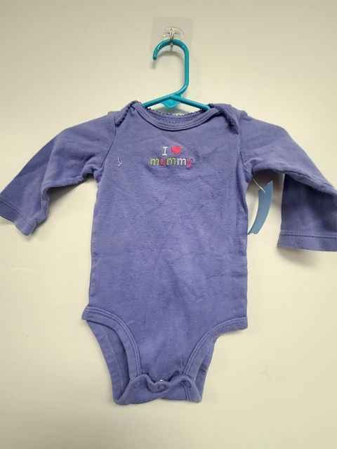 Purple I Love Mommy Carters Longsleeve Onesie, 6M G