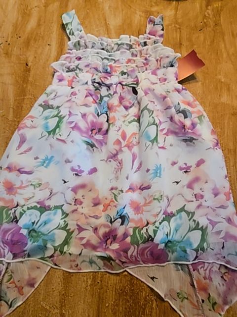 Colorful Flowers Blueberi Boulevard Tank Top, 6 G