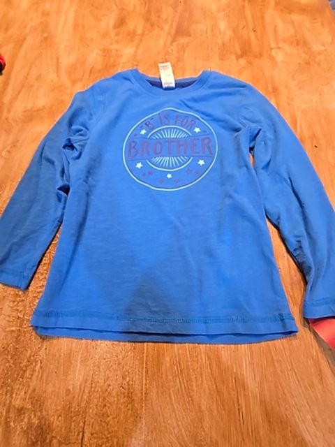 Blue "B" Is For Brother Longsleeve Shirt, 5T B