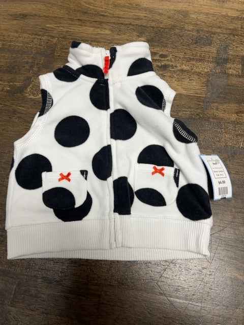 White/Black Polka Dot Carters Vest, 3M G