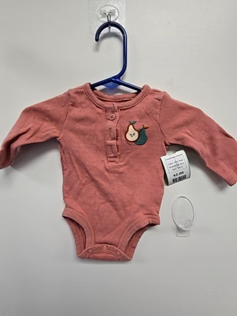 Pink Pear Carters Longsleeve Onesie, NB G