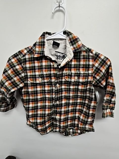 green/orange/blue OshKosh Flannel Shirt, 4T B