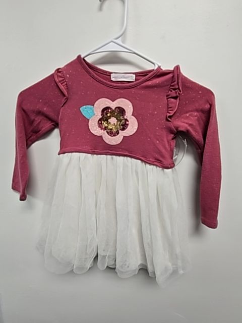 Pink/White Flower Young Hearts Dress, 2T G