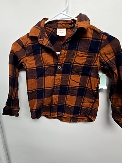 Orange/Navy Jumping Bean Longsleeve Button Up, 5T B