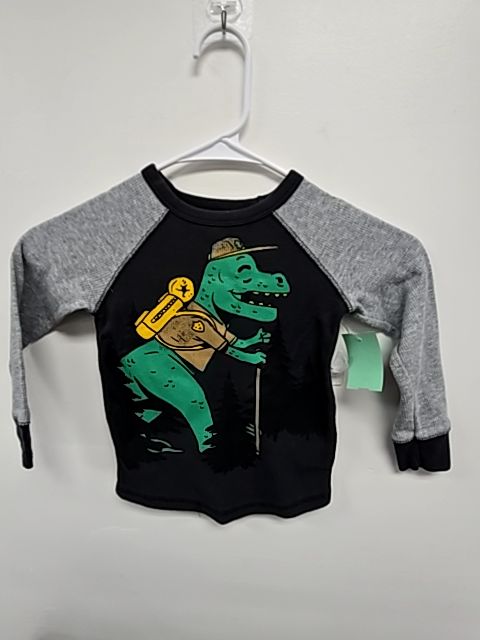 grey Old Navy Long Sleeve Dinosaur Shirt, 3T B