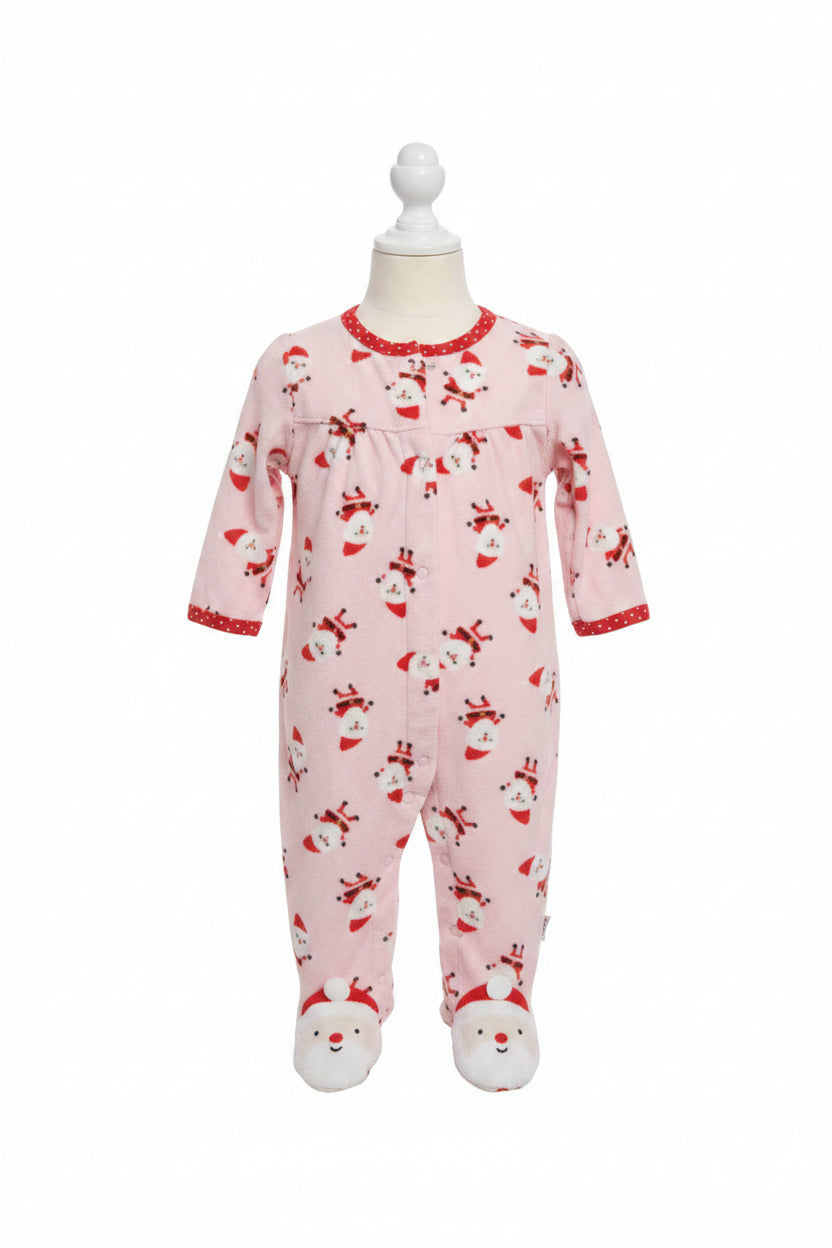 Pink/Red Santa Carters Sleeper, 6M G