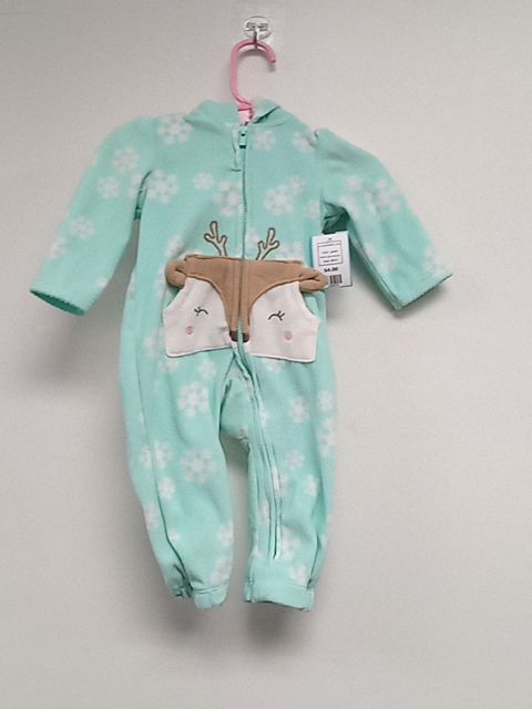 green just one you one piece reindeer outfit, 6M G
