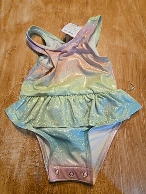 Colorful Mermaid Old Navy Swim Suit, 6M G