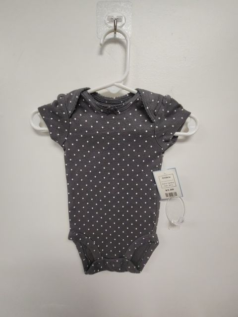 Grey/White Polka Dot Carters Onesie, 3M G