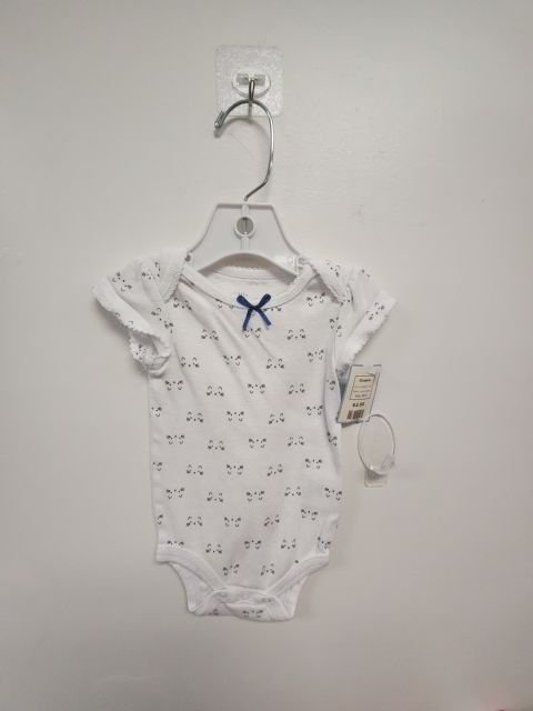 White/Navy Kitty Little Wonders Onesie, 3M G