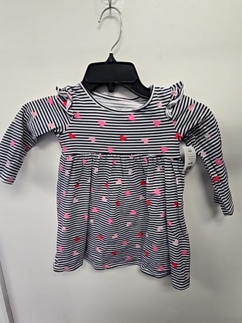 Navy/White Heart Jumping Bean Dress, 24M G