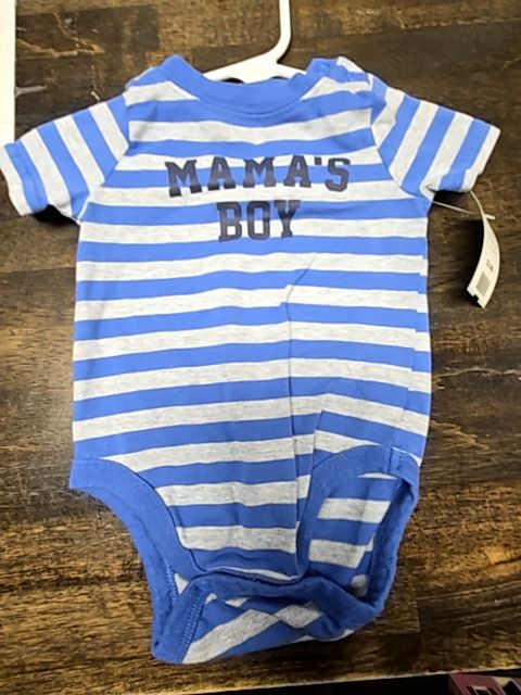 Blue/Grey Striped Garanimals Onesie, 3M B