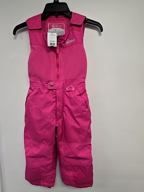 Pink Weatherproof Snow Bibs, 4T G