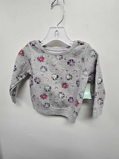 Grey/Pink/Purple Unicorn Garanimals Longsleeve Shirt, 6M G