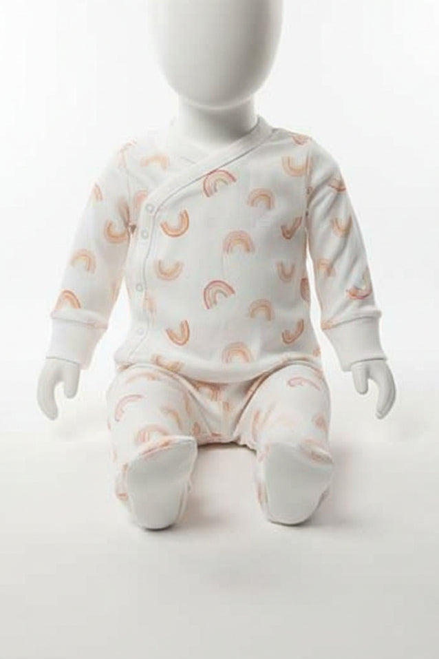 White with rainbows Gerber Outfit, NB G