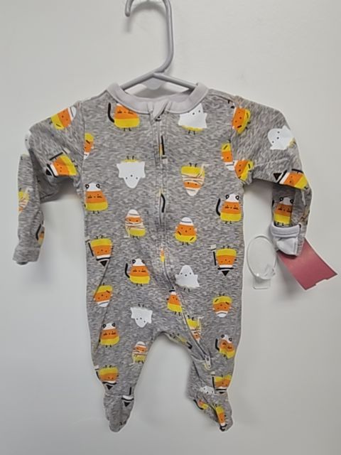 Grey Candy Corn Old Navy Sleeper, NB B