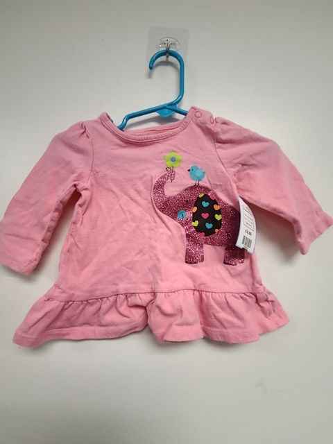 Pink Elephant Jumping Bean Longsleeve Shirt, 6M G