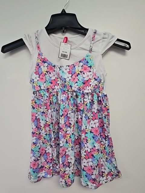 White/Colorful Flowers Cutie Patootie Dress, 6 G