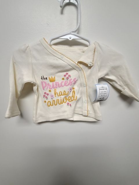 white Gerber Princess top, NB G