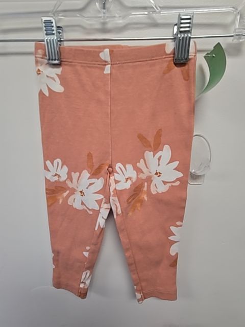 Pink/White Flower Carters Leggings, 12M G