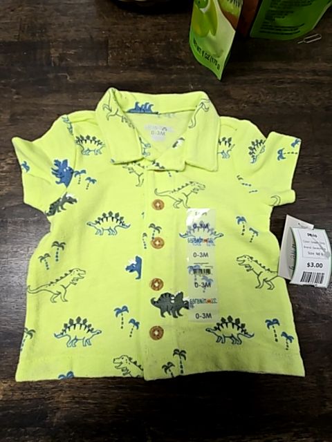 Green Dino Garanimals Polo, NB B