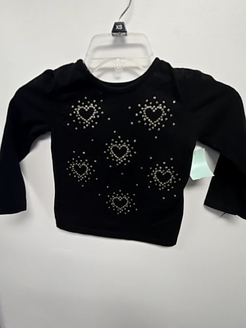 Black/Gold Hearts Garanimals Longsleeve Shirt, 4T G