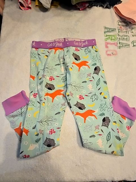 Green/Orange Cat & Jack 2 Piece Fox PJS, 5T G