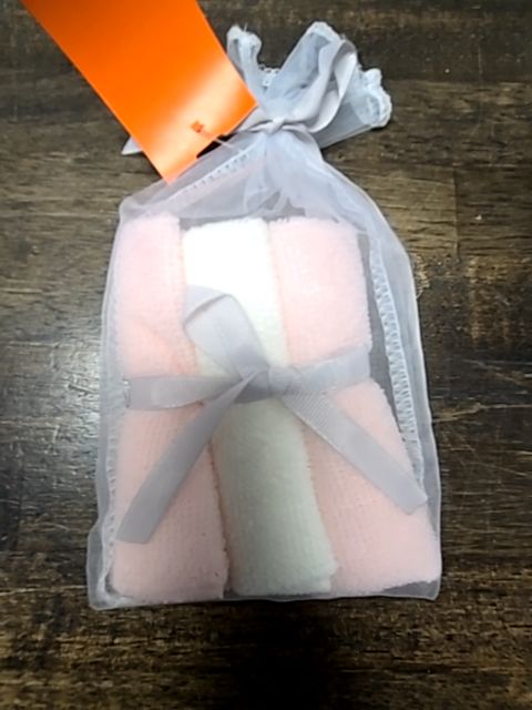 Pink/White Wash Cloths(3Pk)