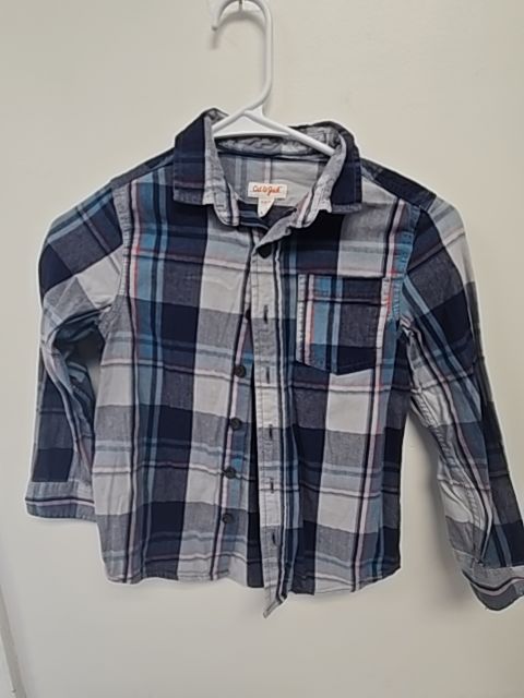 Blue/Navy/Red Plaid Cat & Jack Longsleeve Button Up, 6 B
