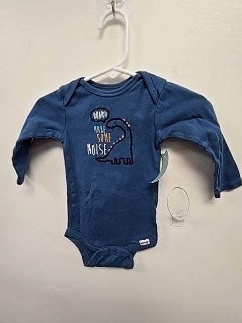 Blue Dino Gerber Longsleeve Onesie, 6M B