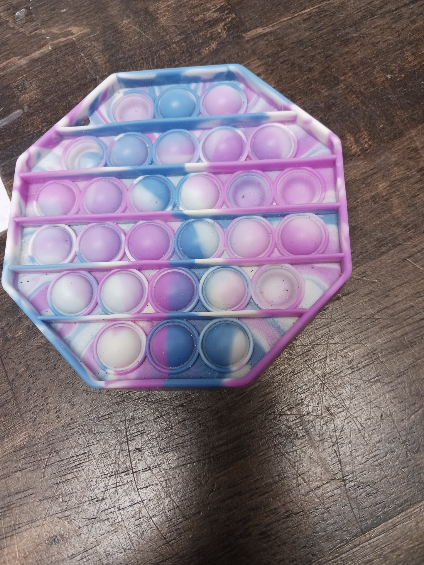 purple/white/blue Octagon Pop It
