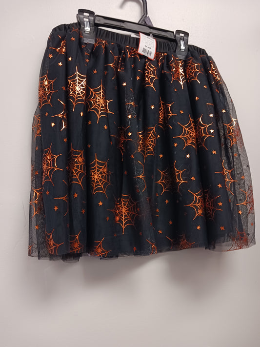 black/orange Wonder Nation Spiderweb Skirt, 18 G