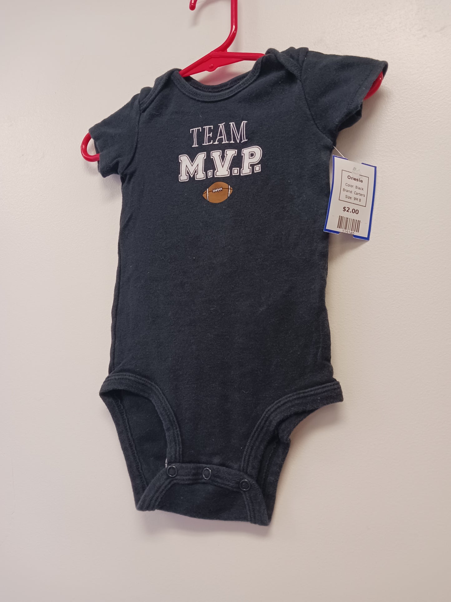 Black Carters Onesie, 9M B