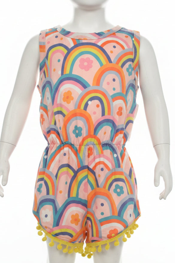 Colorful Rainbow Mila & Rose Romper, 12M G
