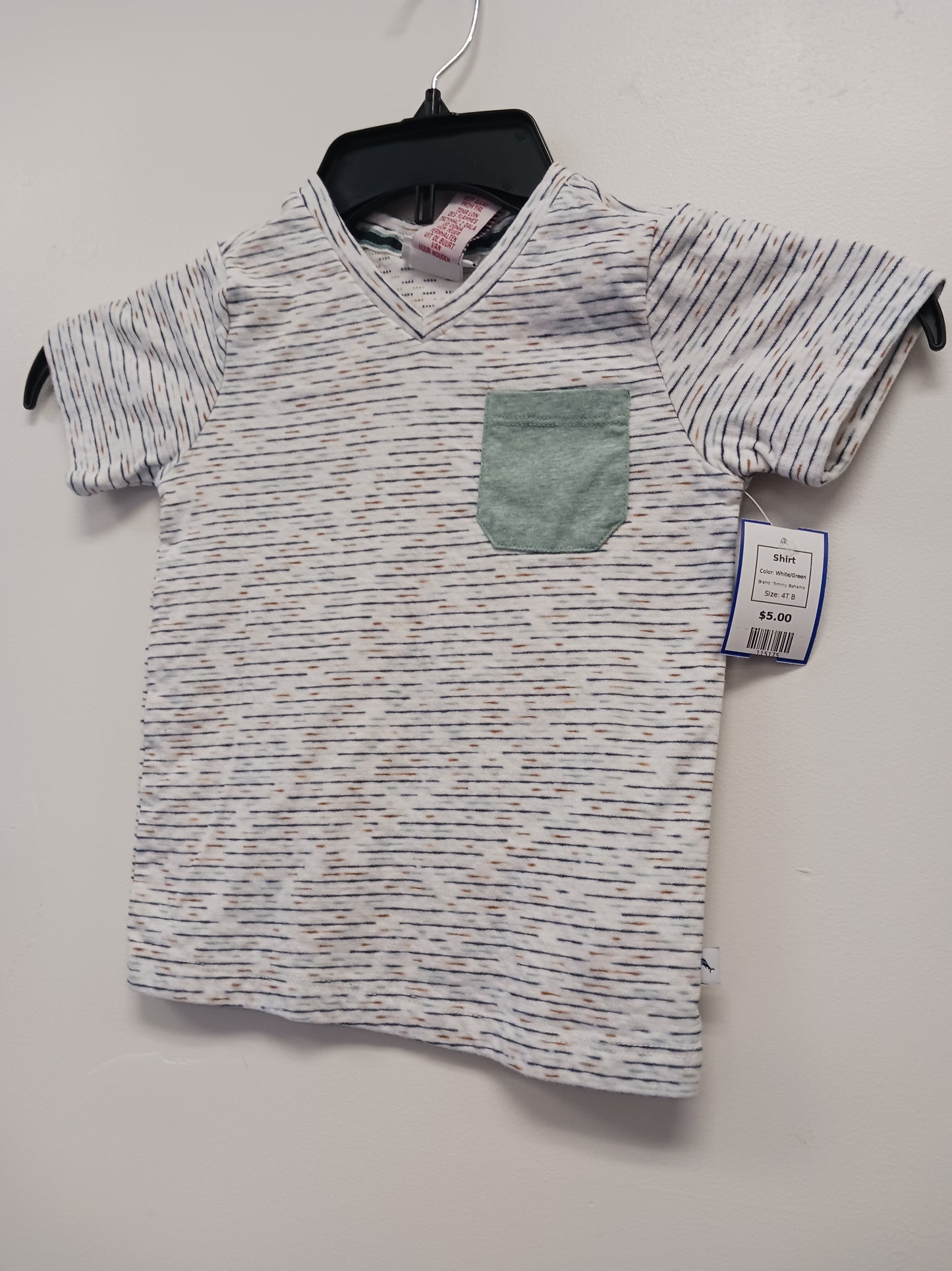 White/Green Tommy Bahama Shirt, 4T B