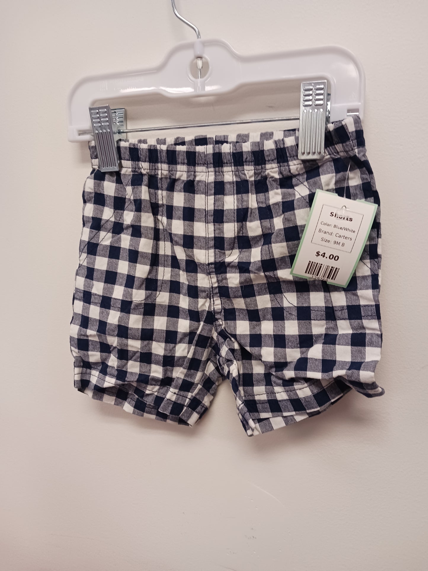 Blue/White Carters Shorts, 9M B